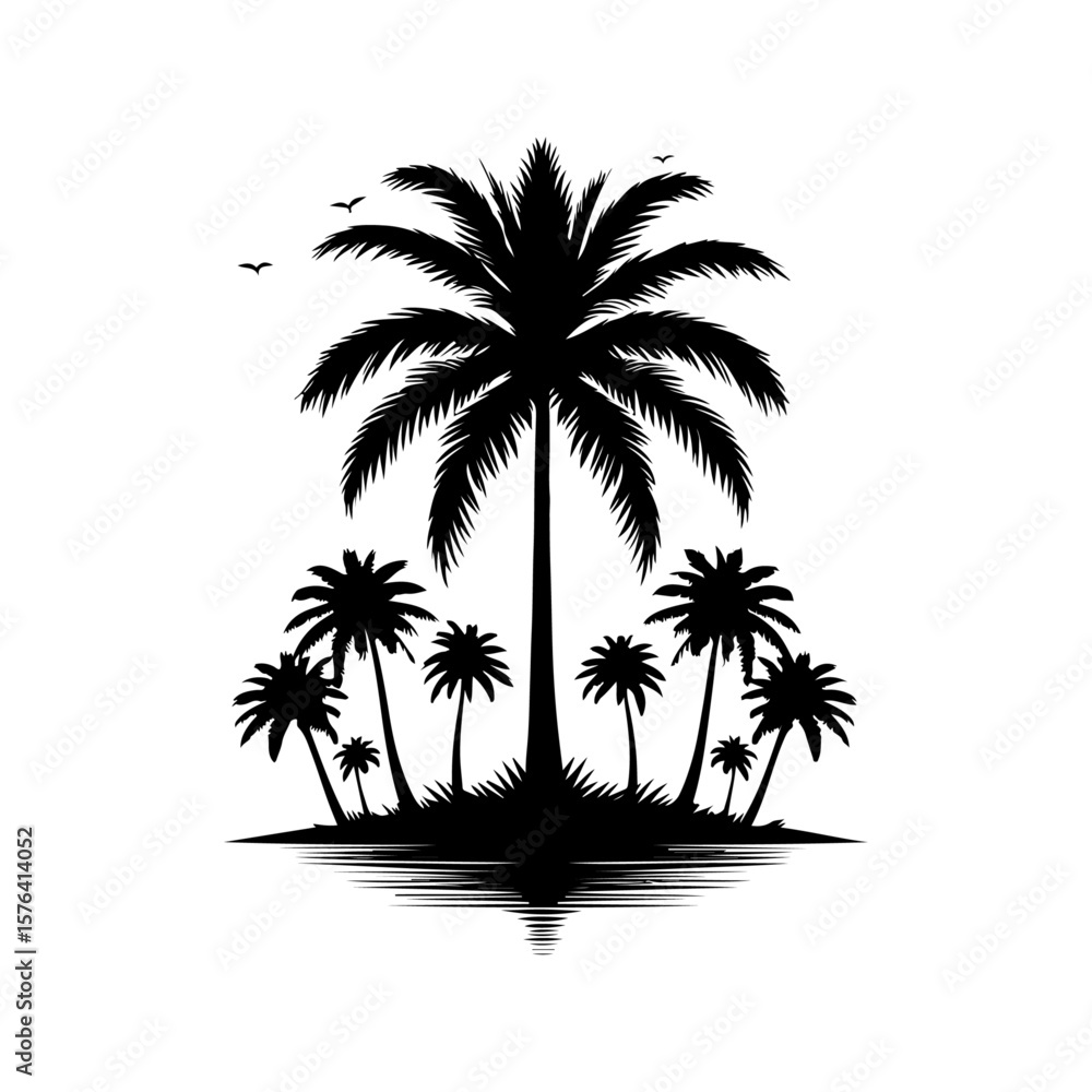 Fototapeta premium Natural beauty minimal floral vector illustration