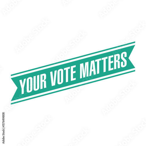 Your Vote Matters Letter Rubber Stamp Template Design