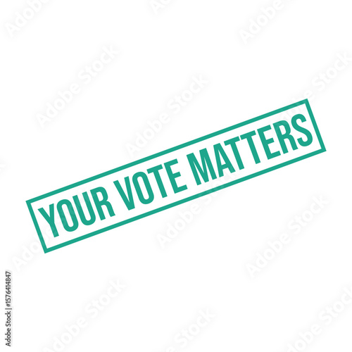 Your Vote Matters Letter Rubber Stamp Template Design