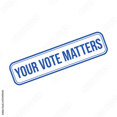 Your Vote Matters Letter Rubber Stamp Template Design