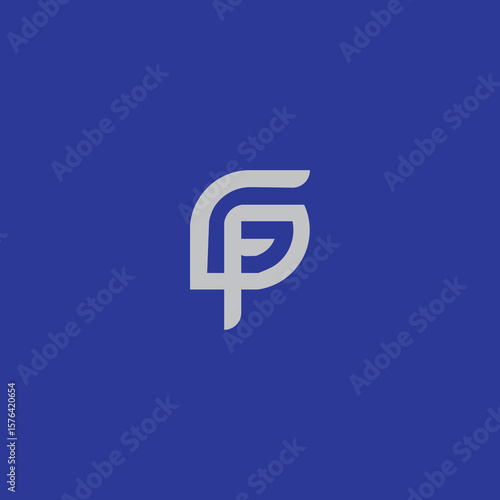 A sleek and modern logo design featuring an abstract monogram of the letters ‘F’ and ‘P’. Created in a minimalist style, this logo is ideal for use in business branding, tech companies, startups.