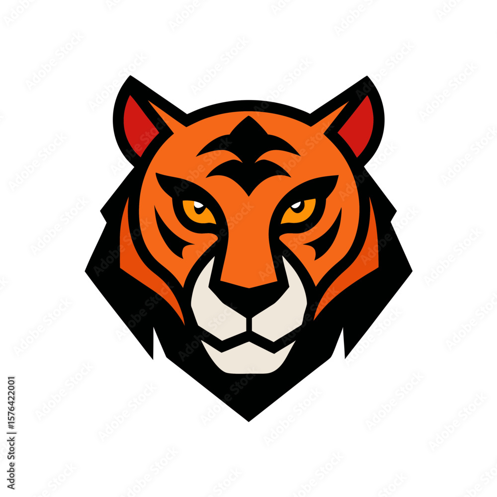 Futuristic cyberpunk tiger face tech inspired Line Art Vector illustration Futuristic cyberpunk tiger face tech inspired Line Art Vector illustration