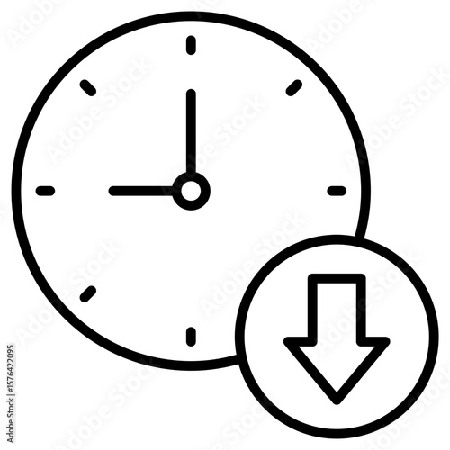 Time Arrow down icon
