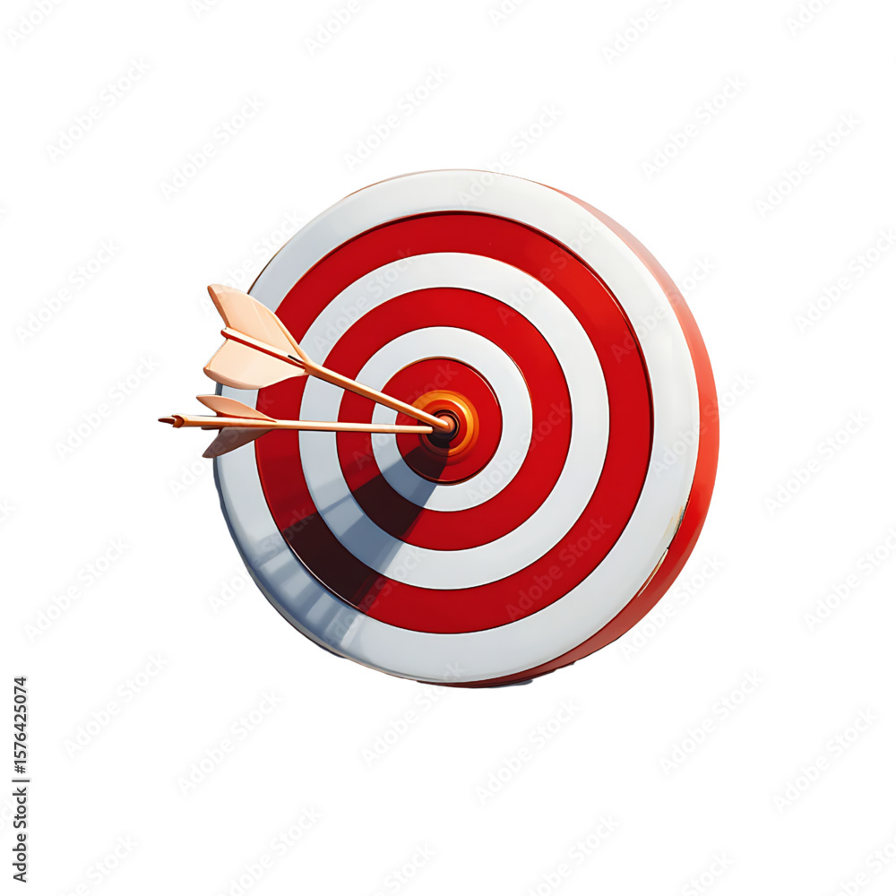Achieving Goals Arrows Hitting Bullseye for Success Achieving Goals Arrows Hitting Bullseye for Success