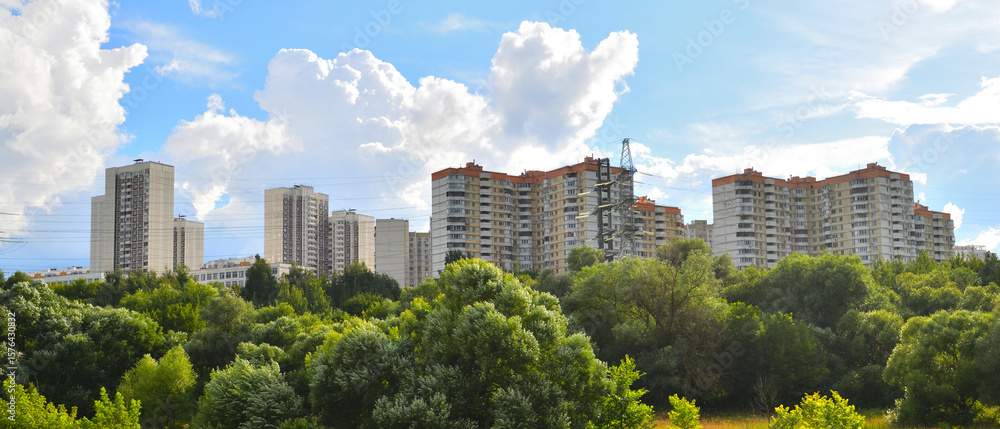 Fototapeta premium panorama of Mitino - residential area of Moscow, Russia