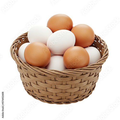 Wallpaper Mural Fresh Eggs in Rustic Basket FarmFresh Goodness Torontodigital.ca