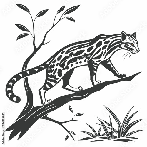Photography vector illustration of a tiger