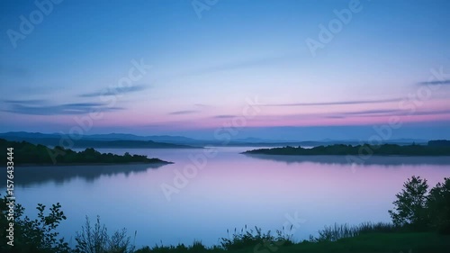 Wallpaper Mural Pastel lake sunrise Torontodigital.ca