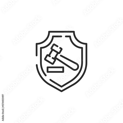Legal protection icon. Simple legal protection icon for social media app and web design. Vector illustration