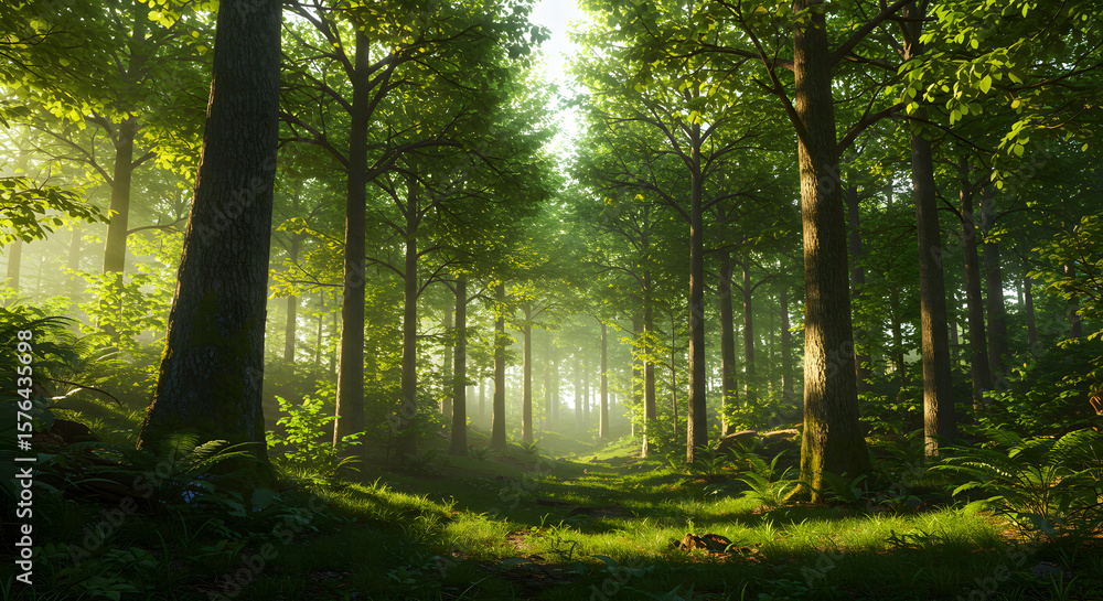 Obraz premium Green Natural Desktop Backgrounds: Lush & Serene Wallpapers