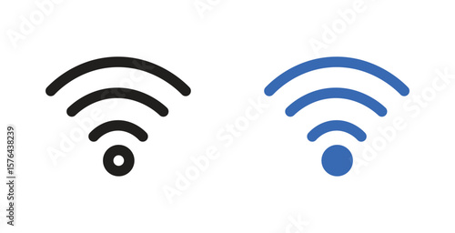 Wi-fi  wireless internet signal flat icon for apps , vector illustration .