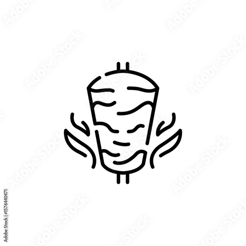 Doner spit icon. Simple doner spit icon for social media, app and web design. Vector illustration