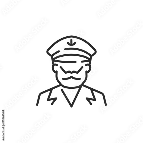 Captain icon. Simple captain icon for social media, app and web design. Vector illustration