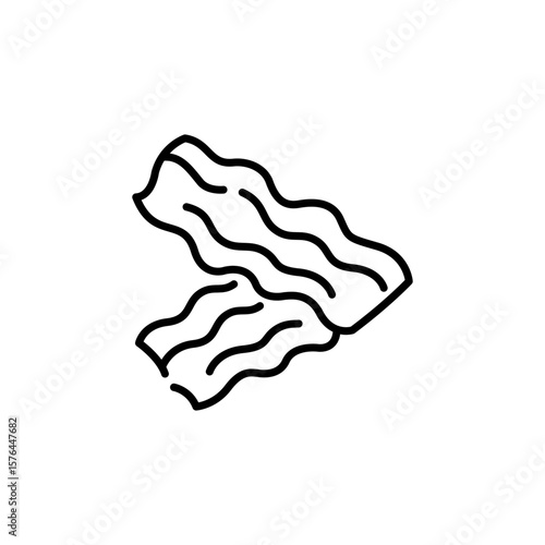 Bacon Strips icon. Simple Bacon Strips icon for social media, app and web design. Vector illustration