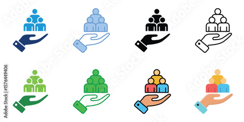 Customer Care Icons Set Vector Multiple Style Collection