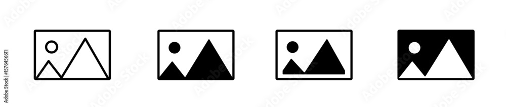 Gallery icon set with image, picture, and photo symbols for media, photography, and UI vector design Gallery icon set with image, picture, and photo symbols for media, photography, and UI vector design