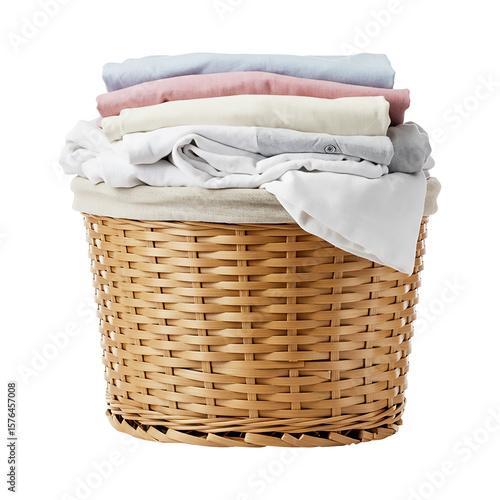 laundry basket with clothes
