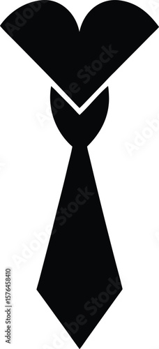 The tie icon necktie and neckcloth symbol flat vector