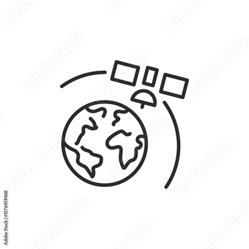 Satellite icon. Simple satellite icon for social media, app and web design. Vector illustration