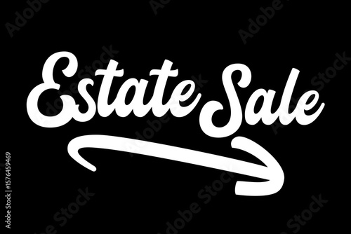 Estate Sale, Estate Sale Sign, Garage Sale, Home Sale, Moving Away Sign, Sale Sign, Yard Sale Sign, Vector Illustration Background