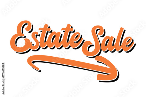 Estate Sale, Estate Sale Sign, Garage Sale, Home Sale, Moving Away Sign, Sale Sign, Yard Sale Sign, Vector Illustration Background
