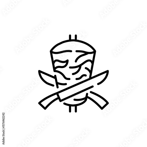 Doner kebab icon. Simple doner kebab icon for social media, app and web design. Vector illustration