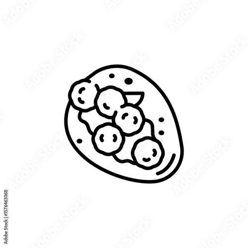 Falafel wrap icon. Simple falafel wrap icon for social media, app and web design. Vector illustration