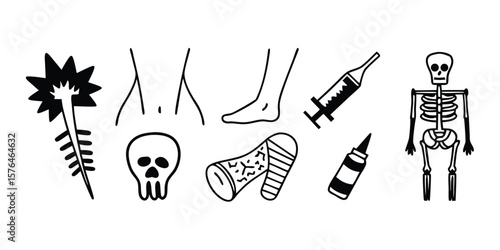 Extensive Medical Line Icon Set with Vector Pictograms for Healthcare Design on transparent background comprehensive set medical line icons and vector pictograms perfect healthcare related designs