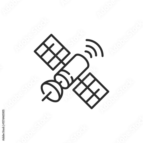 Satellite icon. Simple satellite icon for social media, app and web design. Vector illustration