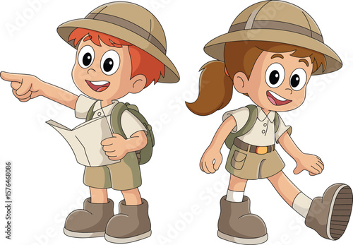 vector illustration of a boy
