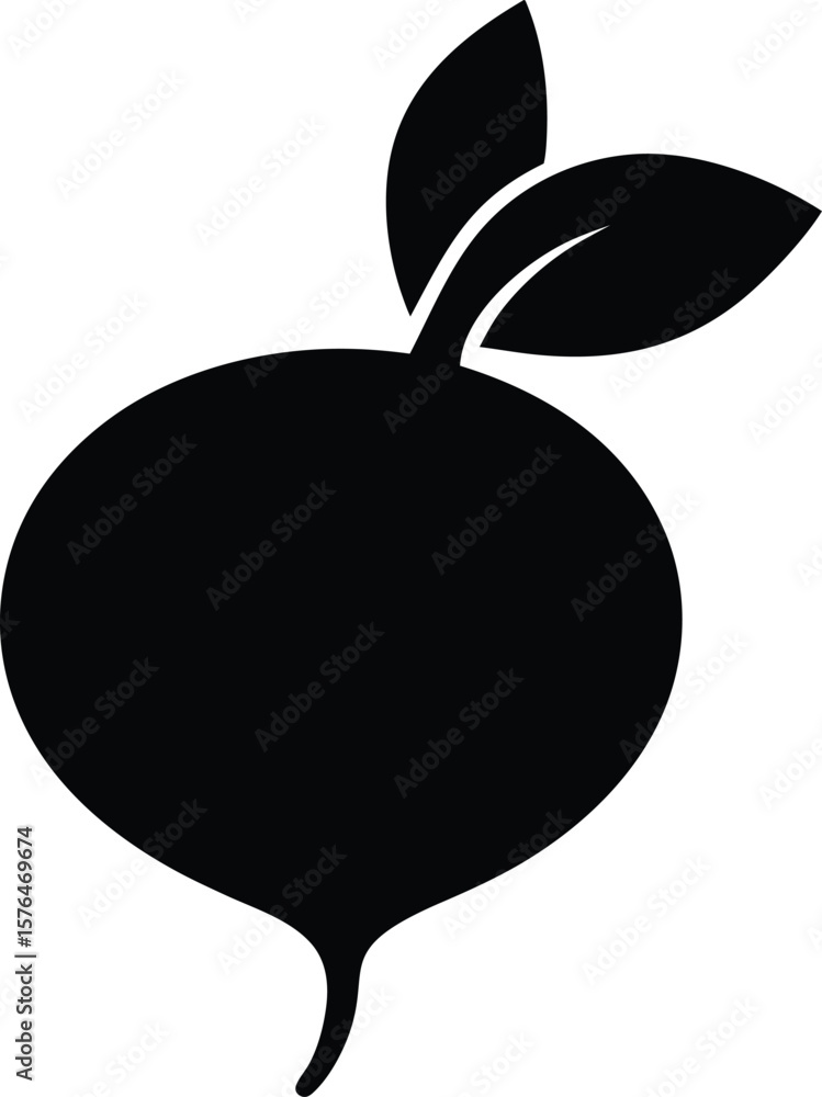Fototapeta premium Beetroot Silhouette Vegetable Icon