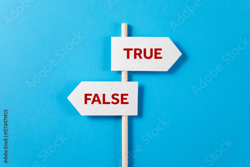 Obraz na plátne true or false