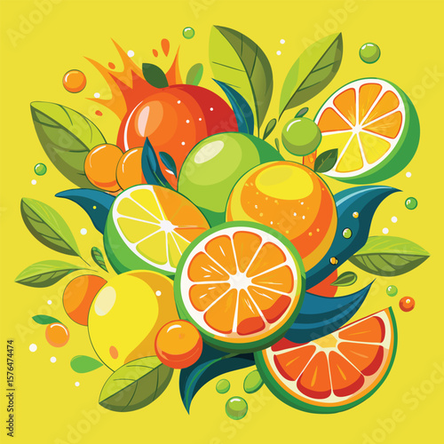 Citrus Juice Explosion Background