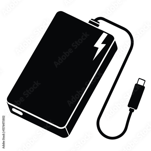Portable Power Bank Charger for Mobile Devices a Convenient Energy Solution with Cable Included