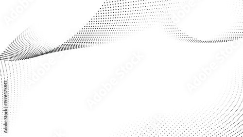 Abstract Grey Dot Wave Pattern Background - Modern Minimalist Design Element for Digital Graphics & Presentations