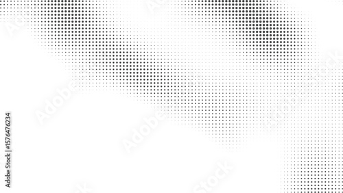 Black and white halftone gradient background – retro comic-style dot texture for abstract design, vintage print, pop art posters, and creative effects.