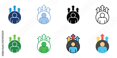 Upgrade Icons Set Vector Multiple Style Collection