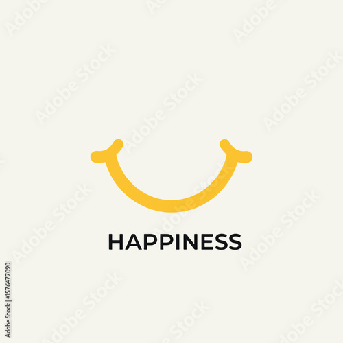 Minimalist Yellow Smiley Icon
