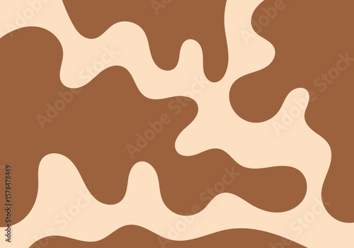 Fondo de manchas de chocolate en fondo naranja claro