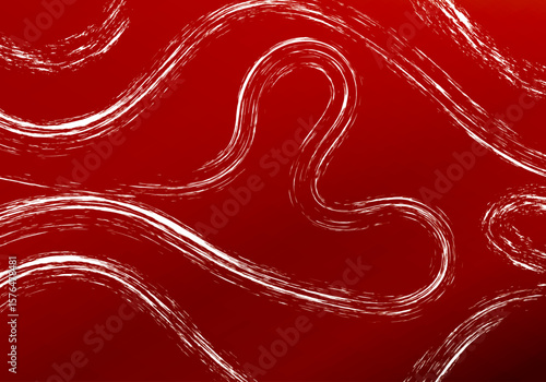 Fondo de degradado rojo con trazo de pincel blanco y salpicadura