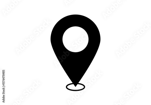Icono negro de marcador de localización