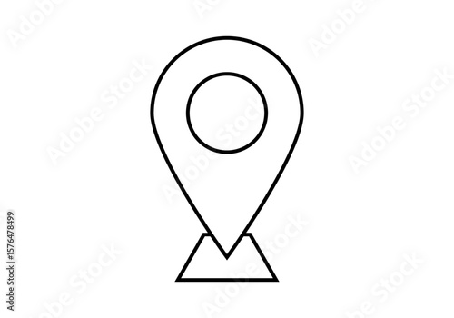 Icono negro de marcador de localización