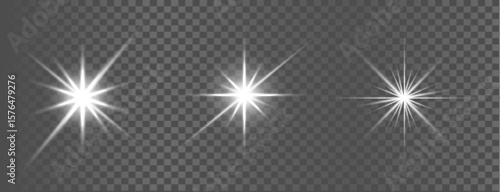 white sparkles and lens flare big set