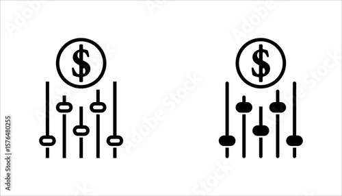dynamic pricing icon set. on white background
