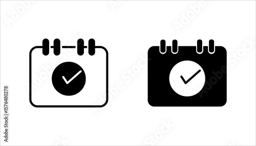 monthly subscription auto-renewal icon set. vector illustration, pictogram isolated on white background. color editable
