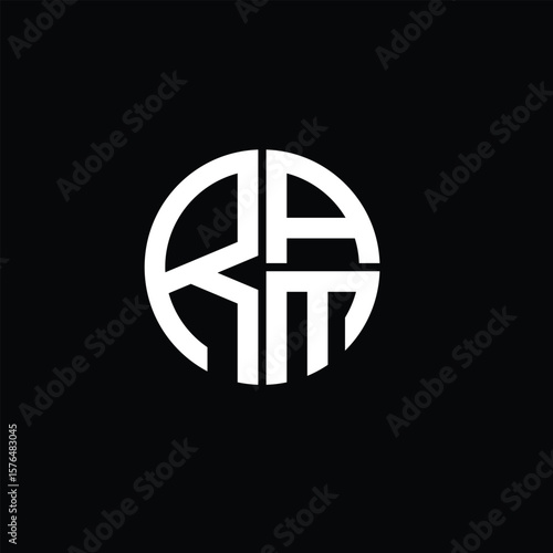 Free Download RAM logo RAM icon RAM monogram RAM letter minimalist Circle flat Unique modern abstract logo design. - GFXLoad