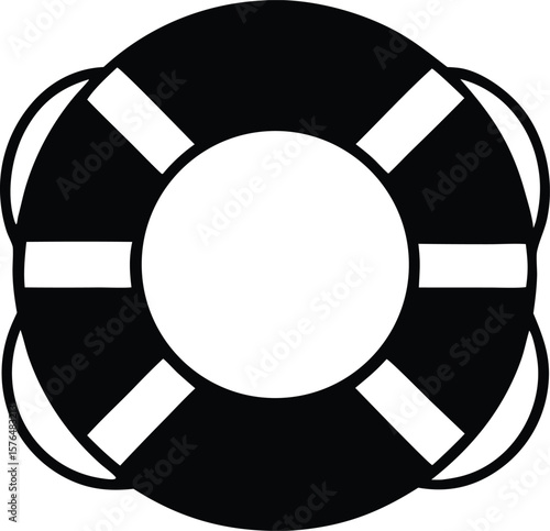 lifebuoy silhouette vector