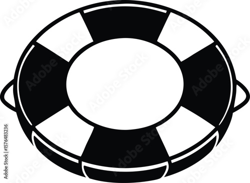 lifebuoy silhouette vector icon