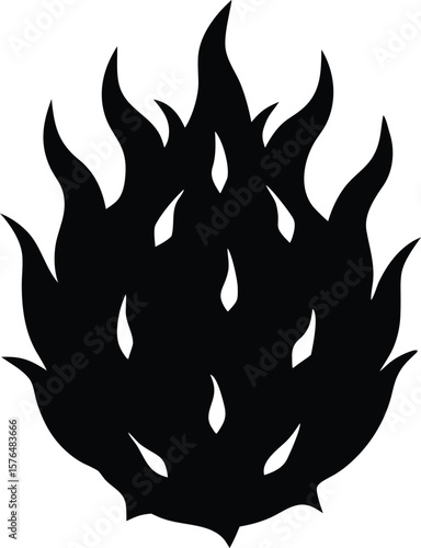 dragon fruit silhouette vector icon