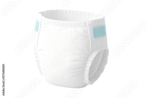Clean Disposable Baby Diaper 3D Illustration Isolated on Transparent Background